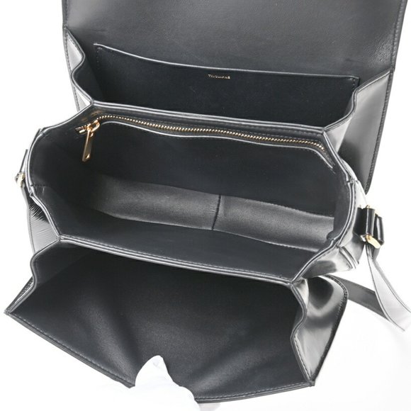 CELINE Classic Triomphe Bag Shoulder - Shiny Calfskin Black - Picture 9 of 10